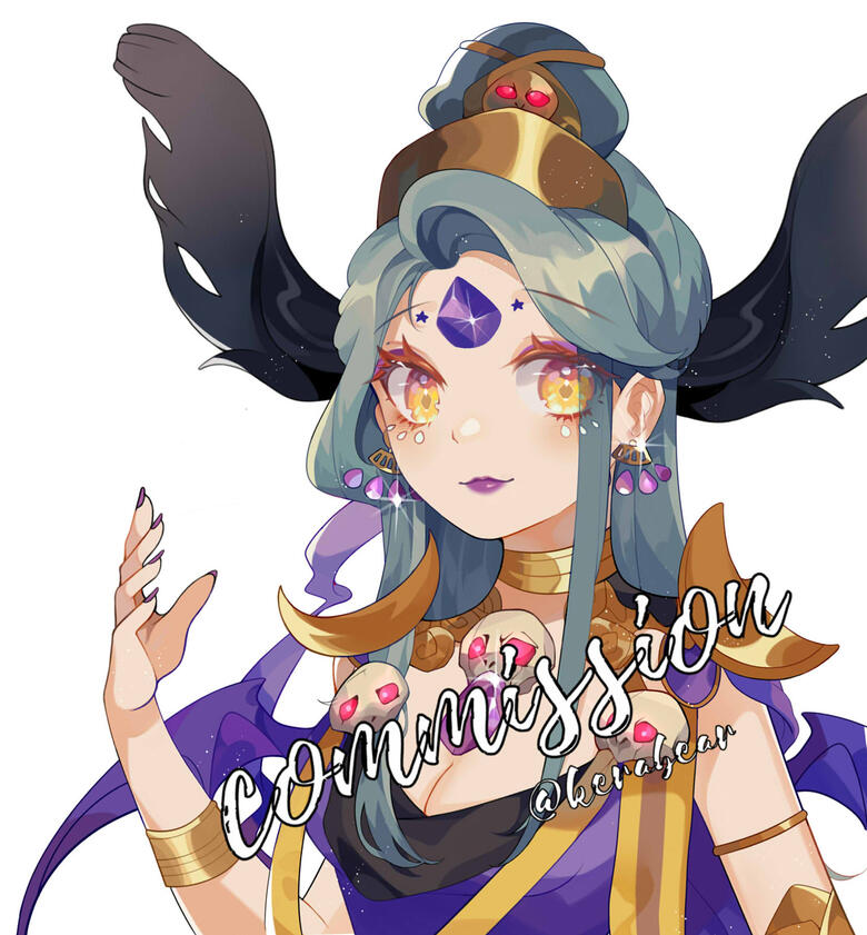 Model of woman with tail and ear fins